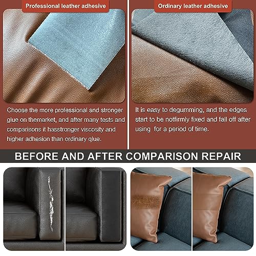 Besezx Leather Repair Patch Tape Kit, Self Adhesive Leather Repair for Furniture, Couch, Sofa, Car Seats,Office Chair,Vinyl Repair Kit.3.1inx60in - color: Deep red, size: 3.1 in x 60 in