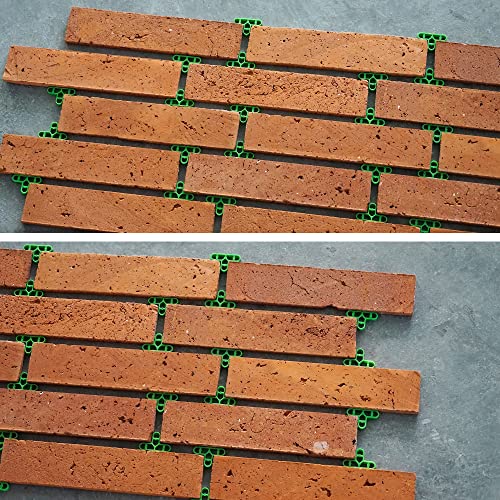 JINYO 10mm 3/8 inch 100pcs Bricklaying Spacer Stone Wall Spacer Brick laying Clips White Black Green Blue colorful Brick Wall Spacer Masory Paving Spacer Mortar Bricklaying Tile Brick Jointing Spacer - color: Green