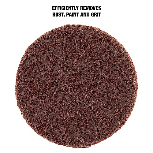 OEMTOOLS 22519 3” Twist Lock Surface Prep Discs, 25 Piece Set, Medium Maroon, Finishing Abrasive 3” Sanding Disc Surface Conditioning Tool Bundle, Sander, Rotary Tool, and Die Grinder Accessories - style: 25 Piece Meduim Grit Surface Prep Discs