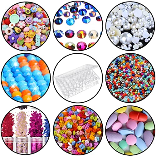 1pack 60 Grids Bead Organizer and Storage Diamond Painting Containers Portable Plastic Case Box Arts Crafts Storage for Seeds Beads Sewing Cosmetic Nail Glitter Powder Small Parts Rhinestones - size: 1 Pack