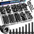 mxuteuk 204PCS M6 Screws,M6x8/10/12/16/20/25/30/35mm Hex Socket Head Cap Bolts with Nuts & Washers,12.9 Grade Alloy Steel Black Zinc Screws Assortment Kit for 3D Printing,DIY - size: 204PCS-M6