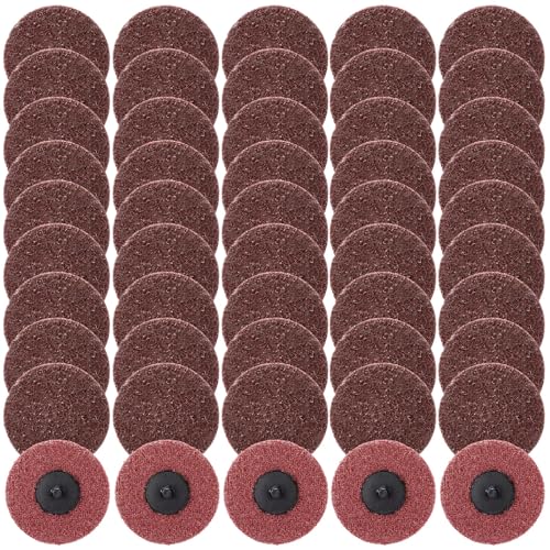 50 Pcs 3 Inch Sanding Discs Red Quick Change Sanding Discs | Nylon Surface Conditioning Grinder Wheels for Angle Grinder, Stock and Rust Removal, Grinding, Deburring - color: Red, size: 3 Inch