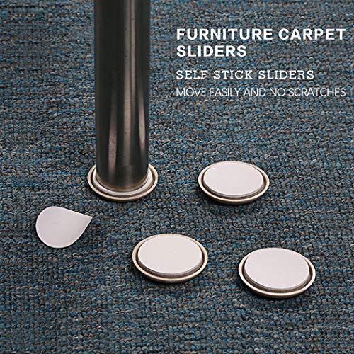 24PCS Self-Stick Furniture Sliders,1Inch Furniture Chair Sliders for Carpet - size: 1 Inch Round