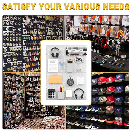 Ultrawall Metal Pegboard Panels, Pegboard Wall Organizer, Gray Peg Boards - color: Gray, size: 16x12"- 4 Pcs