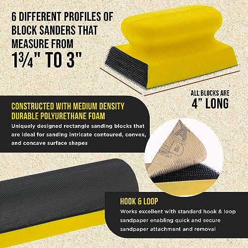 Dura-Gold Luthier Acoustic Guitar Master Woodworker Hand Sanding Block Set - size: 10-Piece