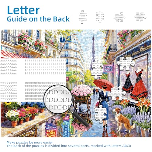 Charming Paris Puzzles for Adults 1000 Pieces - color: Romantic Paris