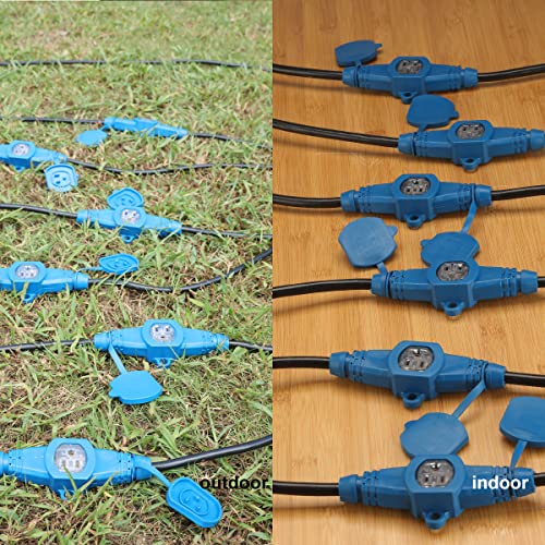 50 Feet Multi Outlet Extension Cord 14 Gauge 7 Nema 5-15R Outlets - size: 14 Gauge 50FT 7 Outlets