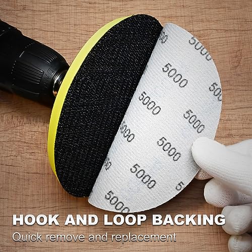 40PCS 5 Inch Wet Dry Sanding Discs, Hook & Loop Orbital High Grit Sandpaper - style: 40PCS