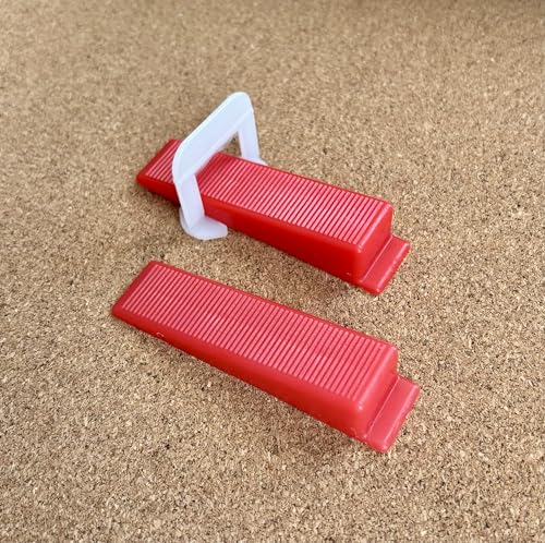 500 Piece Reusable Wedges for 1/8",1/16" and 1/32" Spacers,can be Used for Leveling Spacers and Tile Leveling System Clips, Tile Levelers for Wall,Floor,Tile, Ceramic,Stone Installation