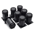3 Inch Metal Furniture Legs Stainless Steel Adjustable Legs Black Metal Legs Round Cabinet Legs for Coffee Table Cabinet Desk Sofa Shelves, Pack of 8 - color: Black, size: 3"
