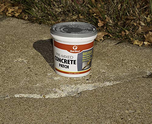 Red Devil 0644 Concrete Repair Patch, Cement Crack Fillter, Pre-Mixed, 1 Quart, Gray, Made in USA (Pack of 6) - size: 1 Quart (Pack of 6), style: 1 - Pack