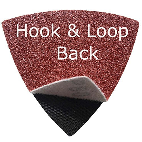 XXGO 60 Pcs 80 Grits 3-1/8" 80mm Triangle Oscillating Tool Sandpaper - size: 3-1/8 Inch Triangle - 80 Grit - 60 Pcs