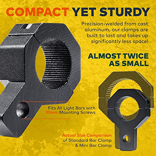LAMPHUS Light Bar Mounting Bracket Clamp for ATV UTV Roll Cage Bull Bar - size: 1 Pack, style: Vertical Bar