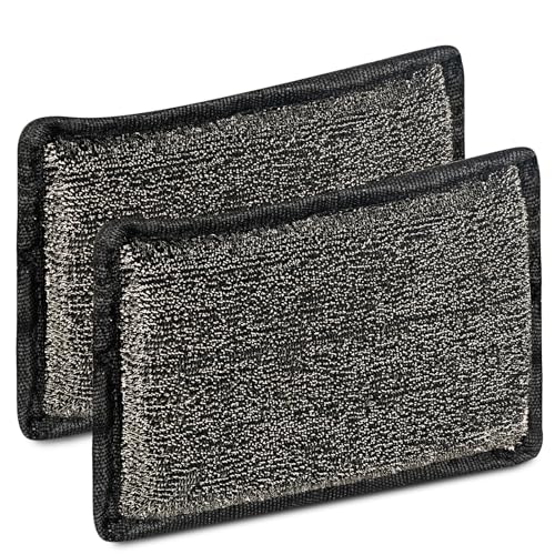 XUDAKAIXIN BBQ Replaceable Scraper Cleaning Head, Durable for Cast Iron or Stainless-Steel Grates, Barbecue Cleaner (2-Piece Set) - color: Steel Fibers Steam Brush Replacement Head