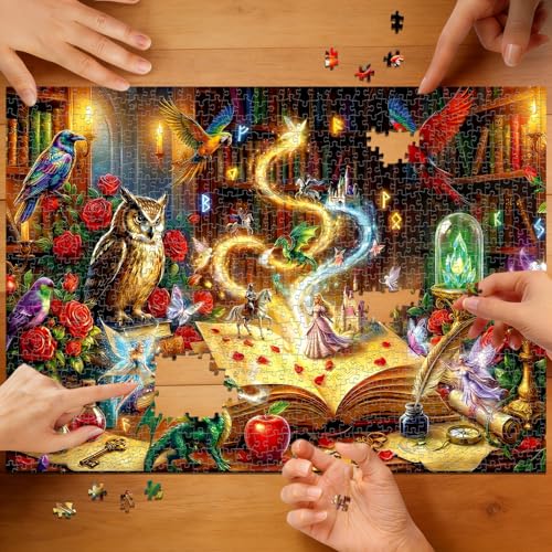 Magic Book Puzzles for Adults 1000 Pieces - color: The Magic Book of Wonders