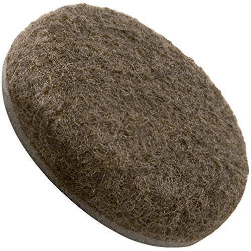 Super Sliders Secure Grip Formed Felt Movers for Furniture to Protect Hard Surfaces, 1", Walnut Brown (4 Pack)