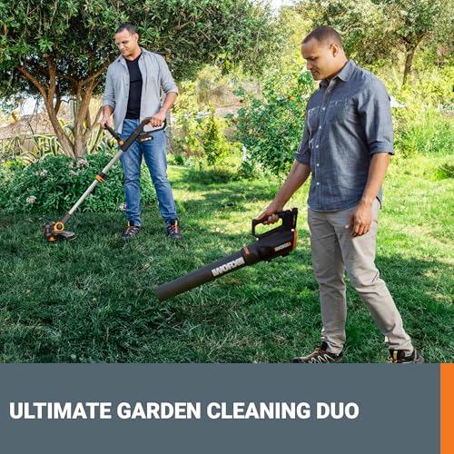 WORX 20V 12" Cordless String Trimmer & 360CFM Leaf Blower Kit, WG928 - style: 12" Trimmer & 360 CFM Blower