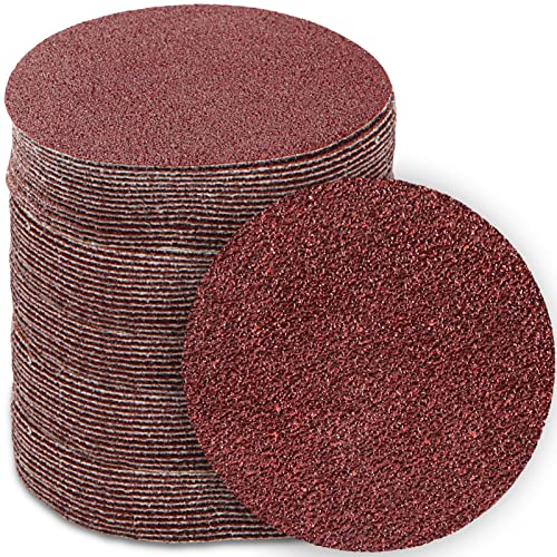 130 PCS 3 Inch Sanding Discs Hook and Loop, MAPRIAL 60 Grit Course Sandpaper Attachment for Drill Sander Grinder Rotary Tools, Wood Furniture, Woodworking, Metal Polishing - size: 3 inch - 60 grit