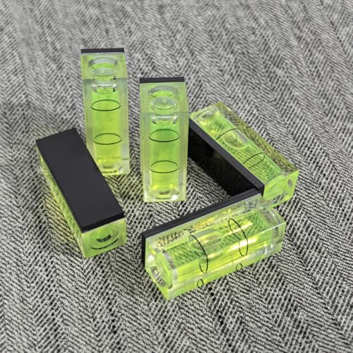 5Pcs Magnetic Small Bubble Levels 29x10x12mm Mini Square Bubble Spirit Level Measuring Layout Tools (29mm) - size: 29mm