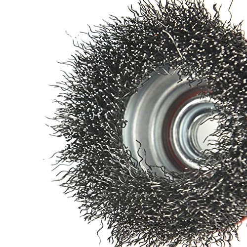 AAIN 8Pcs Wire Wheel Brush Set, 3in Crimped Cup Brush for Angle Grinder - size: 8 pack, style: 3 Inch Crimped Wire Brush