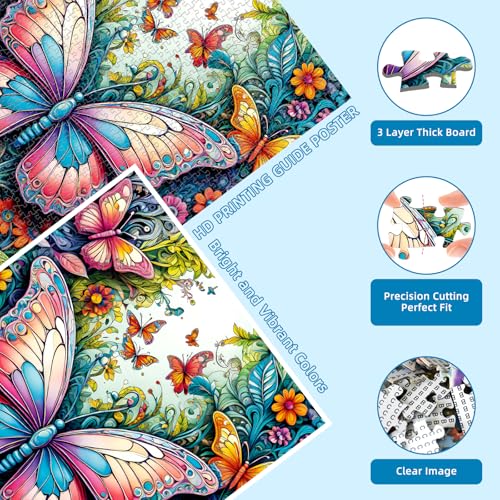 Butterfly Puzzles for Adults 1000 Pieces - color: Dreamy Butterfly