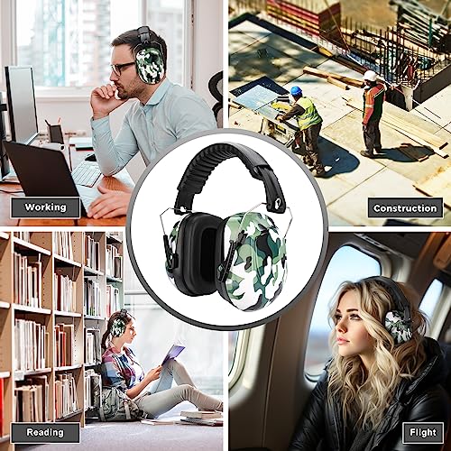 ProCase Hearing Protection Ear Muffs SNR 33dB, Noise Cancelling Headphones - color: 1 - Camogreen