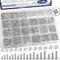 1120Pcs 304 Stainless Steel M1 M1.2 M1.4 M1.6 M2 M2.5 Metric Micro Screws Nuts Assortment, Hex Nuts, Phillips Pan Head, Small Machine Screws, for Arduino, RC Models, Electronics and DIY - size: 1120pcs