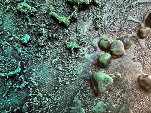 Large Abstract Beach Oil Painting, 30x45 Inch Hand-Painted Heavy Textured Wall Art Decor with Real Stones, Modern Coastal Seascape Artwork for Living Room Bedroom Bathroom Office Home Decoration - color: YH-B206