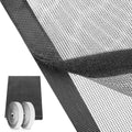 47.2 x 78.7 inch Window Screen with 23 Feet Black Upgraded Hook and Loop Adhesive Edging Frame Free Cutting DIY Self-Adhesive Window Screen Mesh Curtain Replacement