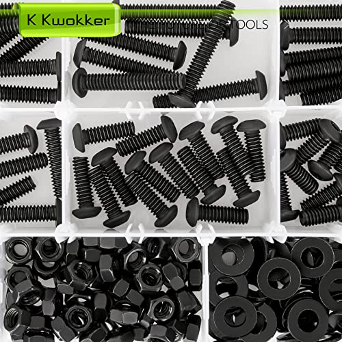 1/4 20 Bolt and Nuts Button Head Hex Socket Cap Screws, 219Pcs - size: C. 1/4-20