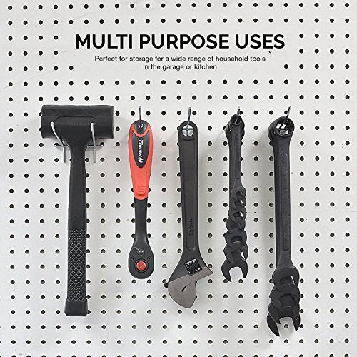 Neiko 53104A 8” Pegboard Hook Organizer Kit, 50 Pack, Hanging Hooks Set for Garage Organization, Great for Wall Hanging and Shelving, Tool Storage, Craft Organizing - size: 8" Pegboard Hooks (50 Pack)