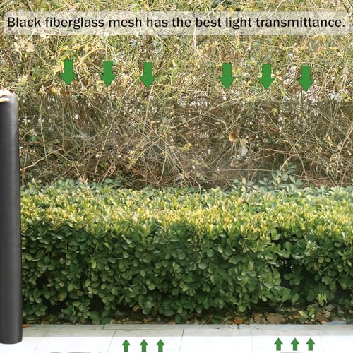 Sliding Screen Door & Window Screen Replacement Kit, 48"x118" Black Fiberglass Screen Mesh with Spline Roller Tool/Hook/Cutter/Ruler - Repair for Windows, Patio, Porch & Sliding Glass Doors - size: 8 in 1