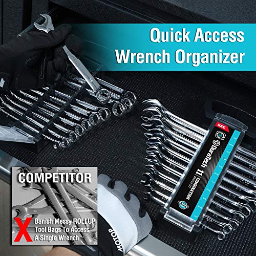 DURATECH Combination Wrench Set, SAE & Metric, 22-piece, 1/4-7/8" & 8-19mm - size: Metric&SAE (8 to 19mm & 1/4" to 7/8")