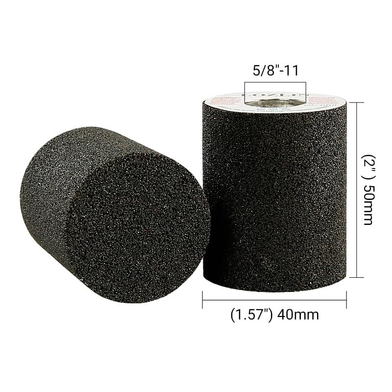 LOZLIN 4PCS Cylindrical Diamond Grinding Wheel Polishing Head Abrasive Sanding Wheel 50/100/200 Grit Angle Grinder Grinding Heads Matching Extensions - style: Cylindrical
