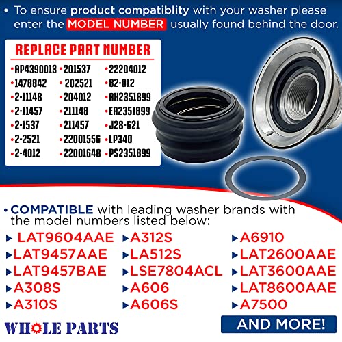 Upgraded Whole Parts Washer Tub Stem & Seal Repair Kit Part # 6-2095720 - Replacement and Compatible with Some Whirlpool Washers - Faucets Water Leaking Solution - Non-OEM Appliance Parts