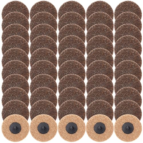 50 Pcs 3 Inch Sanding Discs Khaki Quick Change Sanding Discs | Nylon Surface Conditioning Grinder Wheels for Angle Grinder, Stock and Rust Removal, Grinding, Deburring - color: Khaki, size: 3 Inch