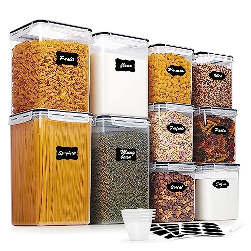 Vtopmart 10 PCS Flour and Sugar Storage Container Sets for Advanced Baker | For Bulk Flour and Sugar Storage, Airtight Seal, Multiple Sizes, BPA Free, Food Grade Material, Dishwasher Safe (Not Lids) - size: 10 Pack