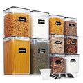 Vtopmart 10 PCS Flour and Sugar Storage Container Sets for Advanced Baker | For Bulk Flour and Sugar Storage, Airtight Seal, Multiple Sizes, BPA Free, Food Grade Material, Dishwasher Safe (Not Lids) - size: 10 Pack