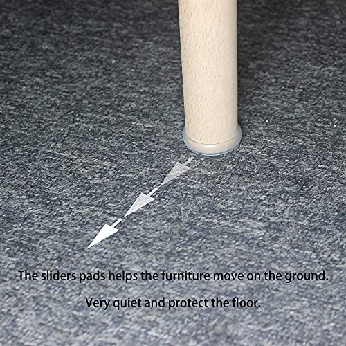 Sliders Pads for Round Furniture Legs(1 1/2 inches(38mm),16 Pack),Table/Chair/Cabinet/Sofa Glides,Protect The Floor by Sliding Like Magic,Suitable for Carpet, Wood & Ceramic Tile Floor,etc - size: 1 1/2 inches(38mm) Round