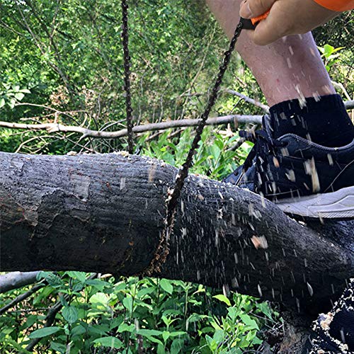 Pocket Chainsaw 36’’-45 Two-sidedTeeth Pocket Chain Saw,3X Faster with Cutting Blade ON Every Link,Best Compact Folding Hand Saw Tool for Survival Gear,Camping,Hunting - size: 36 inch