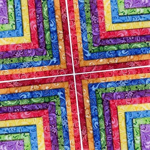 5"x5" 50pcs Cotton Fabric Squares for Sewing Quilting Supplies- Paisley - color: Paisley, size: 50 PCS 5"x5"