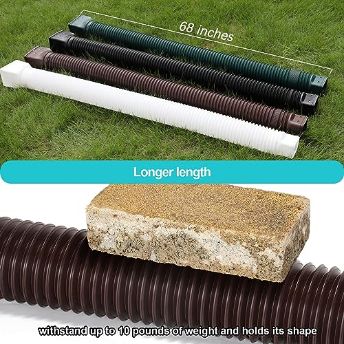 plusgutter Brown 2-Pack Rain Gutter Downspout Extensions Flexible, Drain Downspout Extender,Down Spout Drain Extender, Gutter Connector Rainwater Drainage,Extendable from 21 to 68 Inches - color: Brown