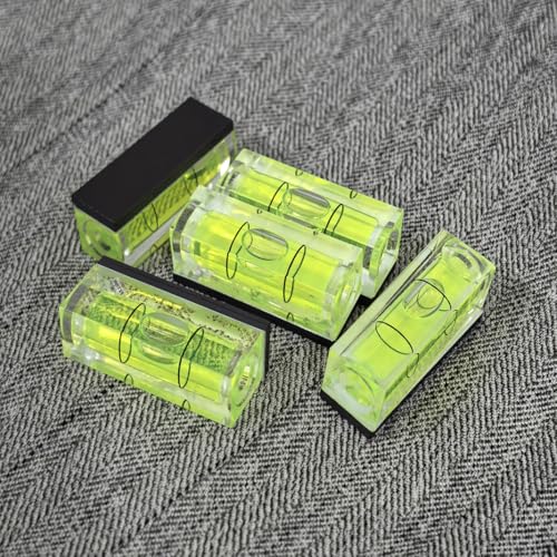 5Pcs Magnetic Small Bubble Levels 29x10x12mm Mini Square Bubble Spirit Level Measuring Layout Tools (29mm) - size: 29mm
