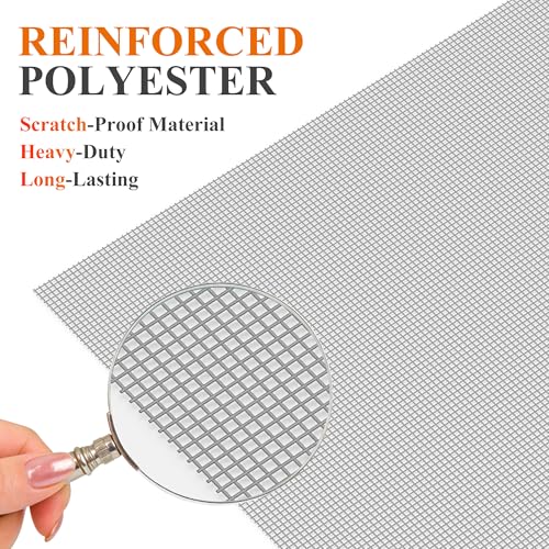 MAGZO Window&Door Screen Replacement Kit, 86" W x 196" L, Gray - color: Gray, size: 86"W x 196"L