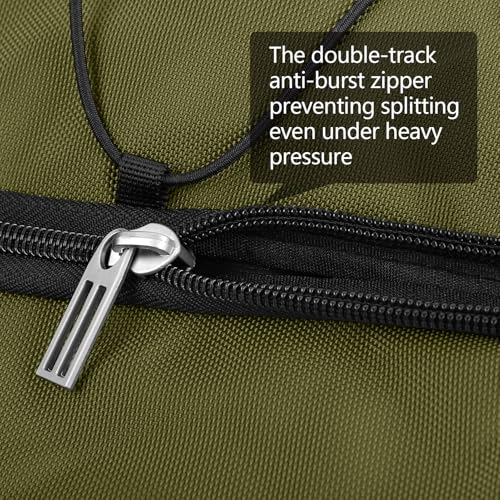 110L Expandable to 140L 32” Foldable Oxford Soft-Sided Rolling Duffle Bag with 2 Heavy-Duty Wheels,2 Large Compartments,Adjustable Shoulder Strap and Attached Organizer Pouch,Green - color: Army Green
