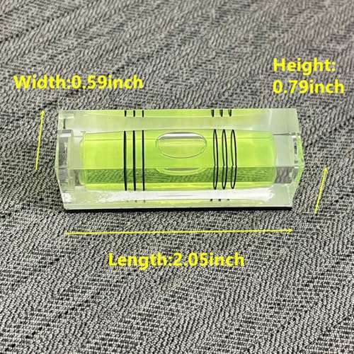 3Pcs Magnetic Small Bubble Levels 52x15x20mm Mini Square Bubble Spirit Level Measuring Layout Tools (52mm) - size: 52mm