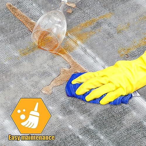 Tinideya 1 Roll 27 in x 25 ft x 0.017 in Clear Plastic Floor Protector PVC Runner with Grippers Non Slip Stain Resistant Floor Mat Ribbed Covering for Carpet Rug High Traffic Hallway Entrance - size: 5" x 2'4" (NA)