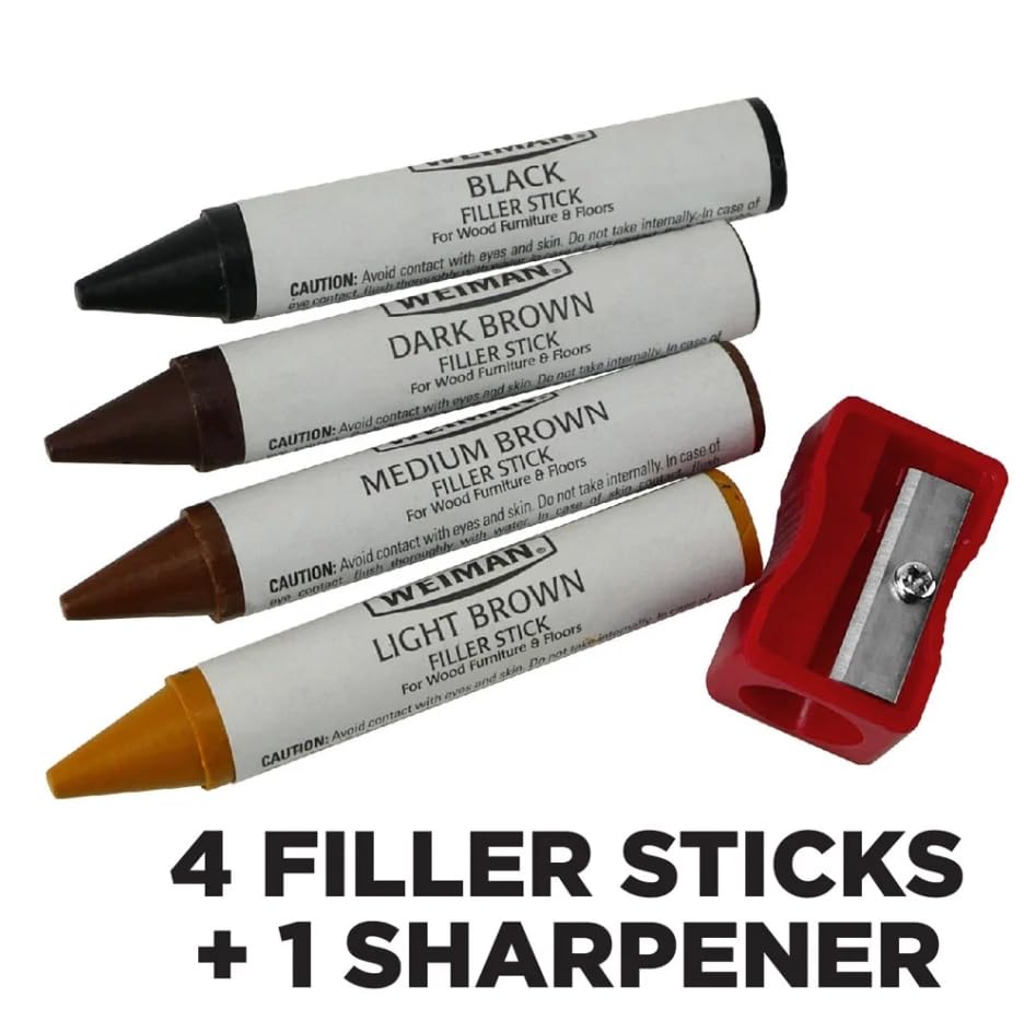 Weiman Wood Restore and Repair Kit, Wood Floor Scratch Repair, Furniture Markers Touch Up, Cabinet Cleaner, Removes Dirt & Reduces Scratches, Safe for Table, Desk, & Chair, UV Shield Technology