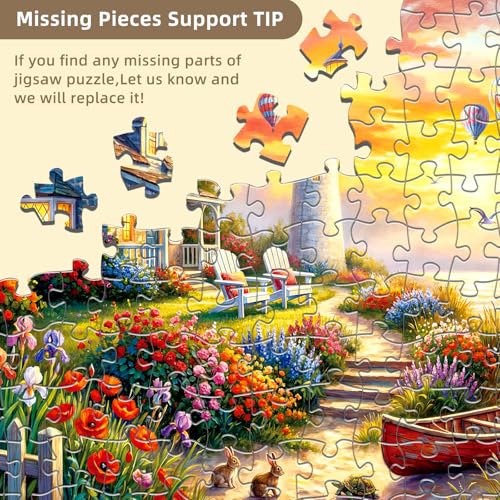 Coastal Lighthouse Sunset Puzzles for Adults 1000 Pieces - color: Coastal Lighthouse