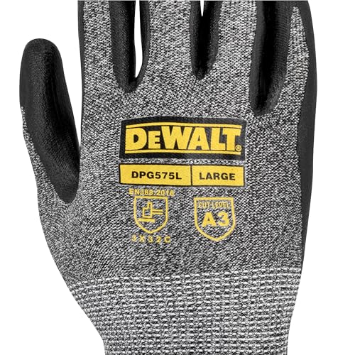 DEWALT DPG575 Work Gloves A3 Cut Resistant Glove for Outdoor Work, XL - size: X-Large